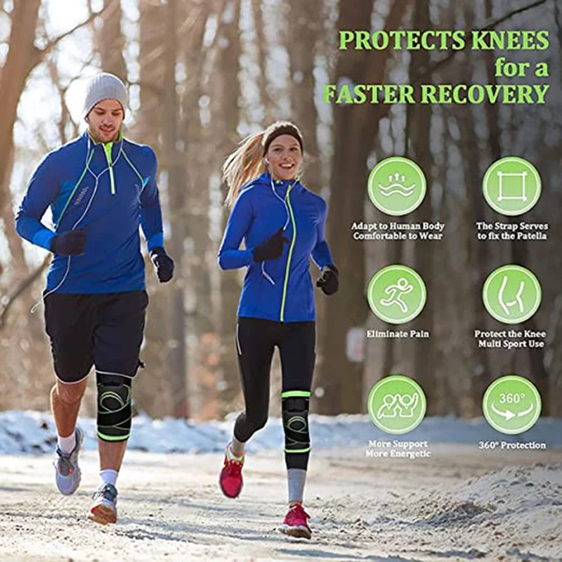 Knie-Kompressionsmanschette, Knieorthese, Kniestütze zum Laufen, Fitnessstudio, Workout, Sport, zur Linderung von Gelenkschmerzen und Arthritis, Knieschoner – 1 Stück