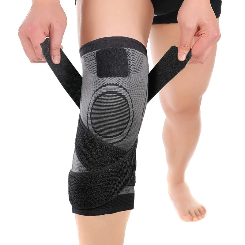 Knie-Kompressionsmanschette, Knieorthese, Kniestütze zum Laufen, Fitnessstudio, Workout, Sport, zur Linderung von Gelenkschmerzen und Arthritis, Knieschoner – 1 Stück