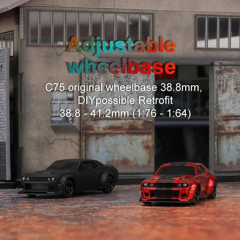 Turbo Racing 1:76 C71 C72 C73 C74 C75 RTR Flachlaufspielzeug auf der Straße RC-Auto Proportionales Fernsteuerungsspielzeug für Kinder und Erwachsene
