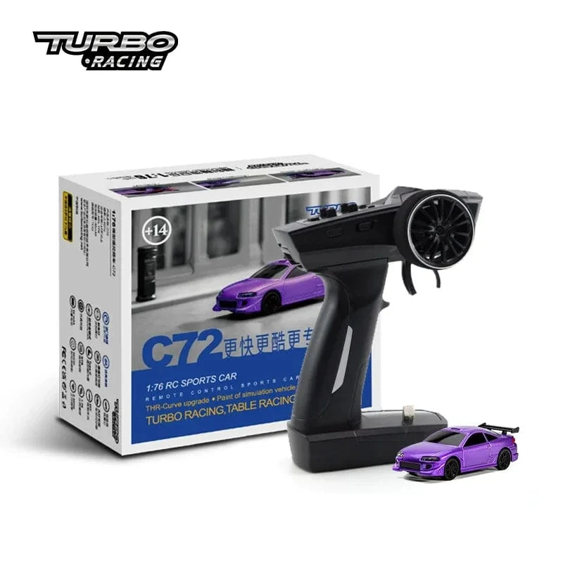 Turbo Racing 1:76 C71 C72 C73 C74 C75 RTR Flachlaufspielzeug auf der Straße RC-Auto Proportionales Fernsteuerungsspielzeug für Kinder und Erwachsene