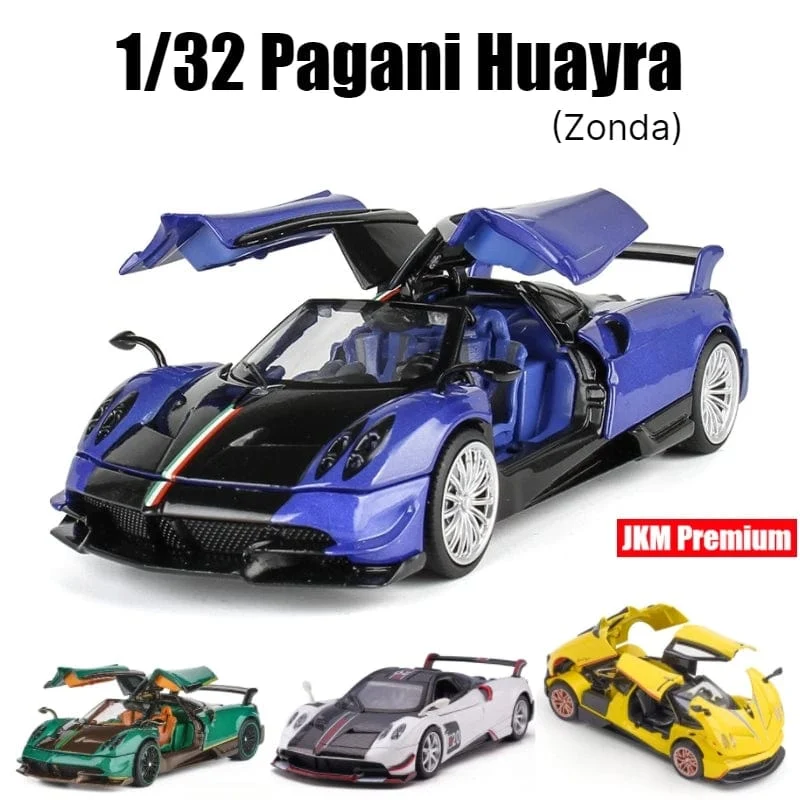 1/32 Pagani Huayra Roadster Zonda Dinastia Miniatur-Spielzeugauto JKM Diecast Super Sport Modell Sound & Light Collection Pull Back