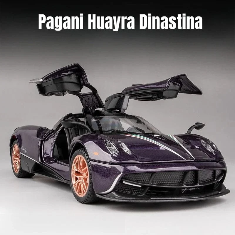 1/32 Pagani Huayra Roadster Zonda Dinastia Miniatur-Spielzeugauto JKM Diecast Super Sport Modell Sound & Light Collection Pull Back