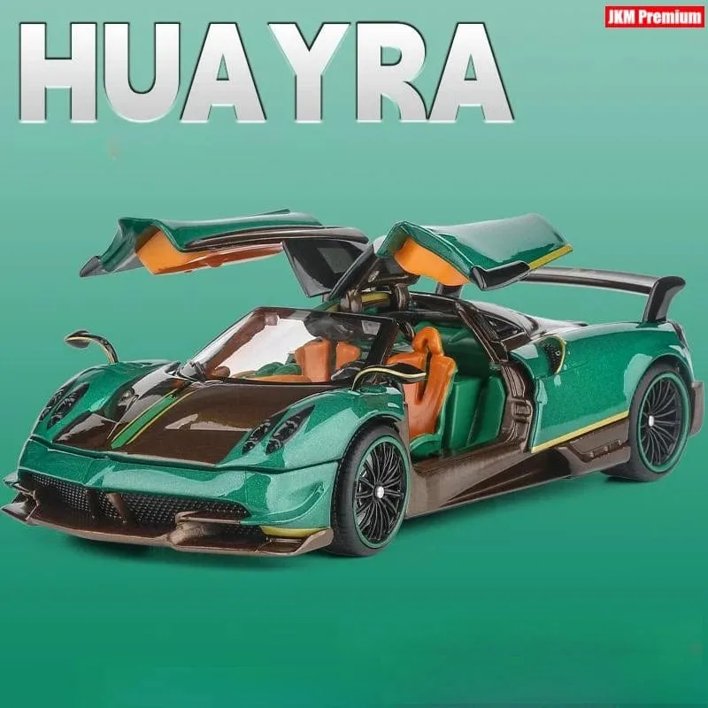 1/32 Pagani Huayra Roadster Zonda Dinastia Miniatur-Spielzeugauto JKM Diecast Super Sport Modell Sound & Light Collection Pull Back