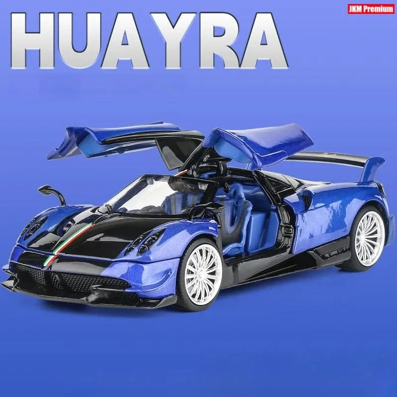 1/32 Pagani Huayra Roadster Zonda Dinastia Miniatur-Spielzeugauto JKM Diecast Super Sport Modell Sound & Light Collection Pull Back