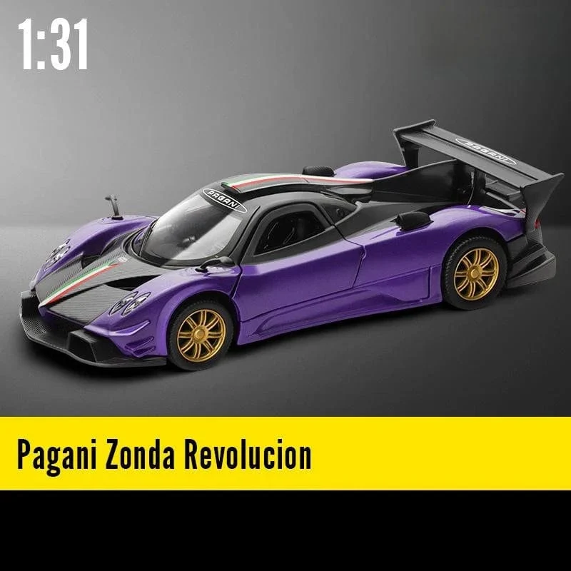 1/32 Pagani Huayra Roadster Zonda Dinastia Miniatur-Spielzeugauto JKM Diecast Super Sport Modell Sound & Light Collection Pull Back