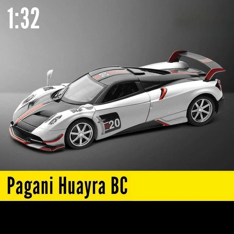 1/32 Pagani Huayra Roadster Zonda Dinastia Miniatur-Spielzeugauto JKM Diecast Super Sport Modell Sound & Light Collection Pull Back