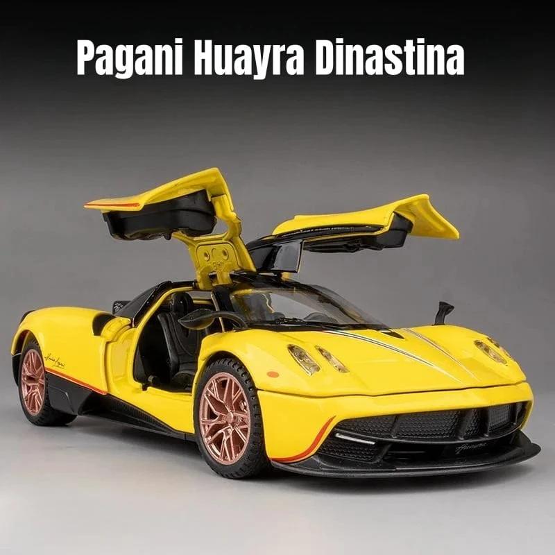 1/32 Pagani Huayra Roadster Zonda Dinastia Miniatur-Spielzeugauto JKM Diecast Super Sport Modell Sound & Light Collection Pull Back