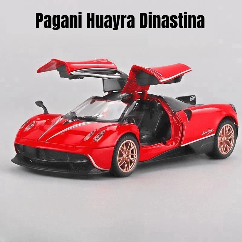 1/32 Pagani Huayra Roadster Zonda Dinastia Miniatur-Spielzeugauto JKM Diecast Super Sport Modell Sound & Light Collection Pull Back