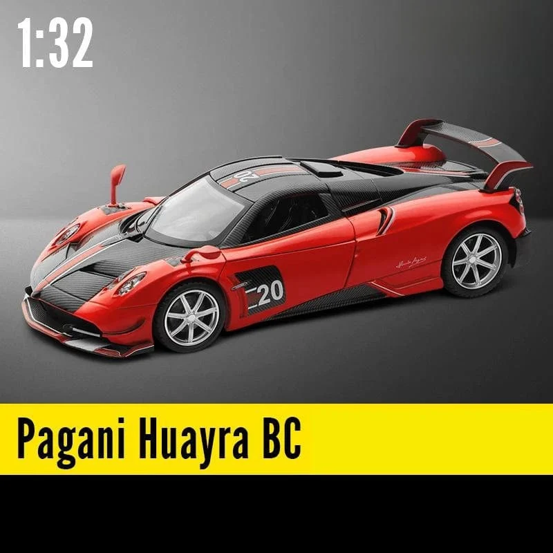 1/32 Pagani Huayra Roadster Zonda Dinastia Miniatur-Spielzeugauto JKM Diecast Super Sport Modell Sound & Light Collection Pull Back