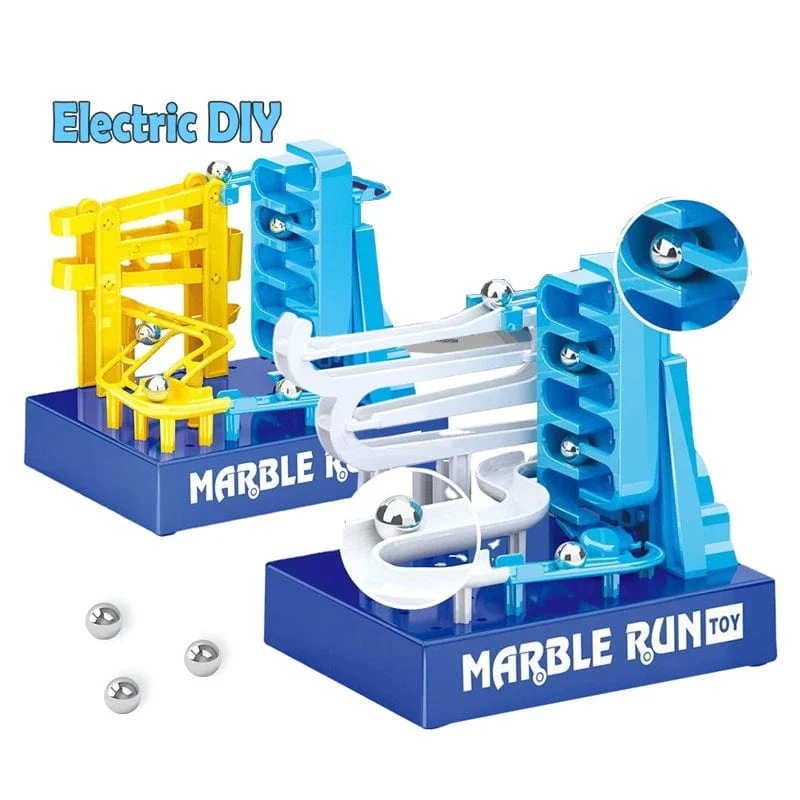 Elektrische Murmelbahn Ball Bausteine ​​Spielzeug Automatische Klettern Fahrrad Runway Spielzeug Kinder Pädagogisches Zusammengebautes Spielzeug Geschenke