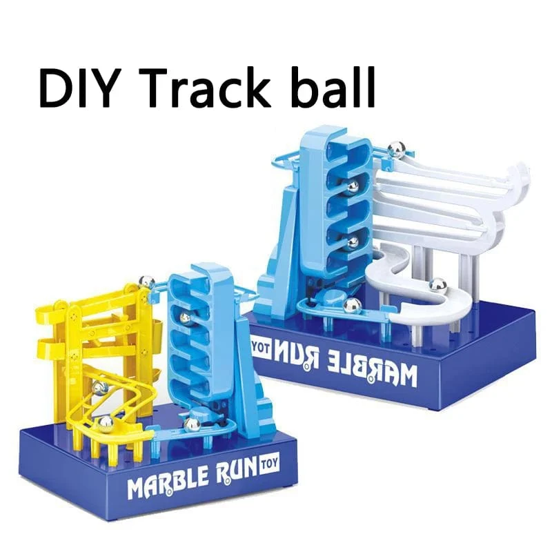 Elektrische Murmelbahn Ball Bausteine ​​Spielzeug Automatische Klettern Fahrrad Runway Spielzeug Kinder Pädagogisches Zusammengebautes Spielzeug Geschenke