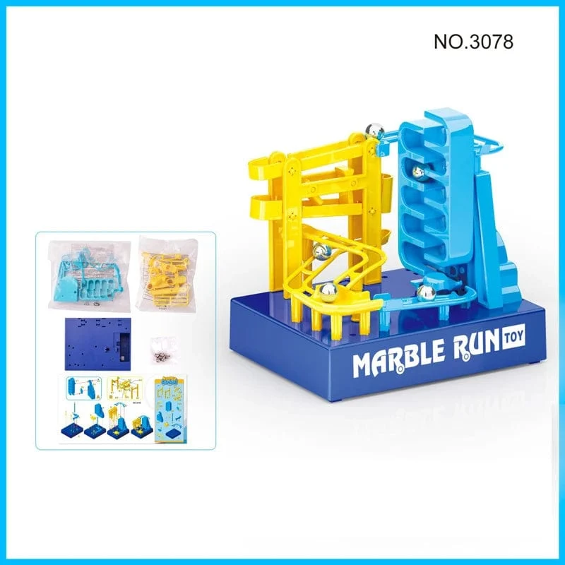Elektrische Murmelbahn Ball Bausteine ​​Spielzeug Automatische Klettern Fahrrad Runway Spielzeug Kinder Pädagogisches Zusammengebautes Spielzeug Geschenke
