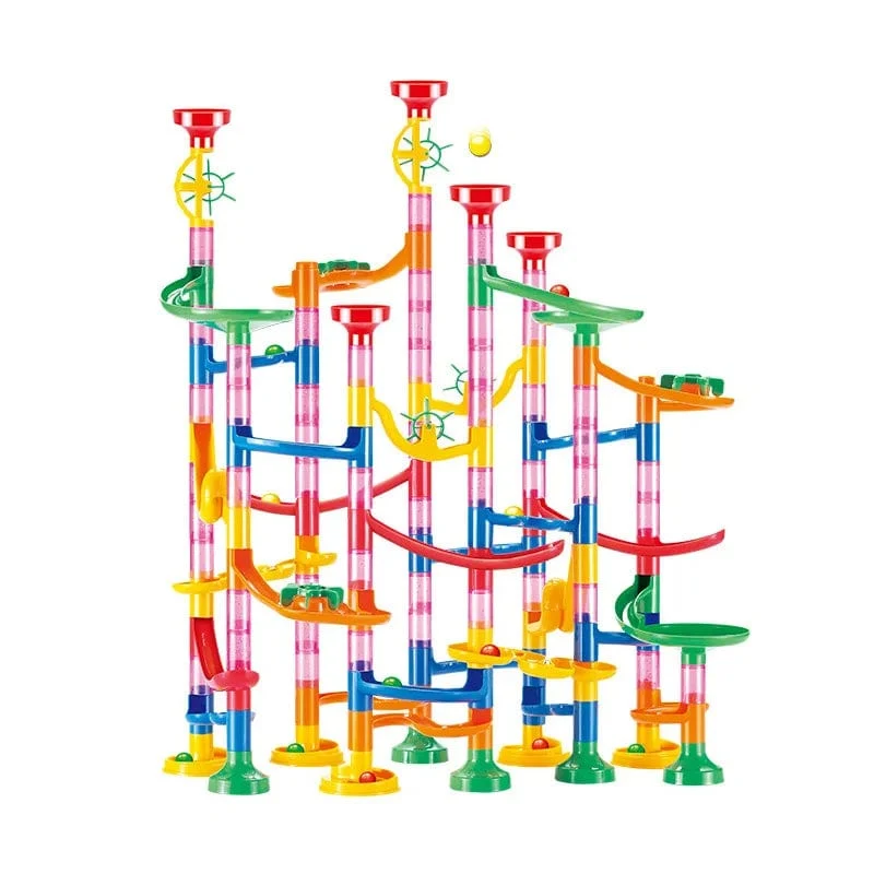 DIY Labyrinth Kugeln Track Bausteine ​​Spielzeug Für Kinder Bau Marmor Rennen Run Pipeline Block Pädagogisches Spielzeug Spiel