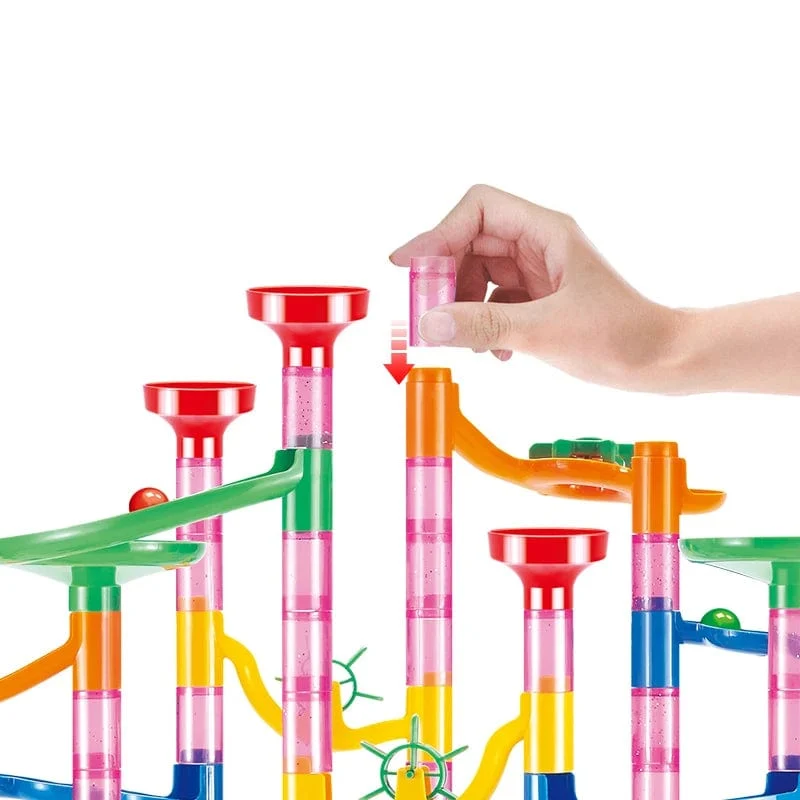 DIY Labyrinth Kugeln Track Bausteine ​​Spielzeug Für Kinder Bau Marmor Rennen Run Pipeline Block Pädagogisches Spielzeug Spiel