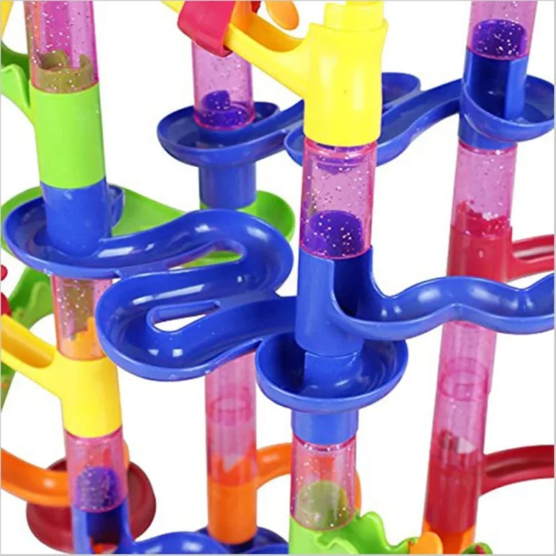 DIY Labyrinth Kugeln Track Bausteine ​​Spielzeug Für Kinder Bau Marmor Rennen Run Pipeline Block Pädagogisches Spielzeug Spiel