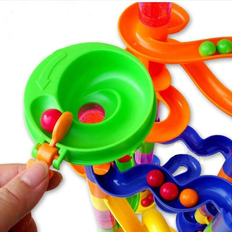DIY Labyrinth Kugeln Track Bausteine ​​Spielzeug Für Kinder Bau Marmor Rennen Run Pipeline Block Pädagogisches Spielzeug Spiel
