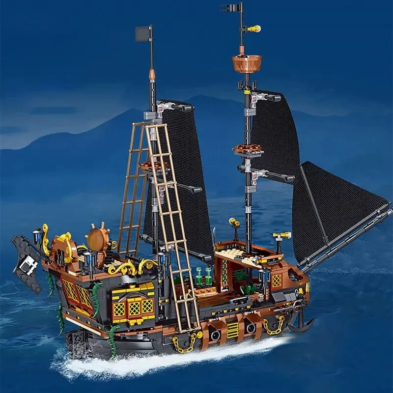 Piratenschiff Bausteine ​​Segeln Storm Schiff MOC Modell Bricks Kits Kreative Desktop Dekoration kinder Pädagogisches DIY Spielzeug