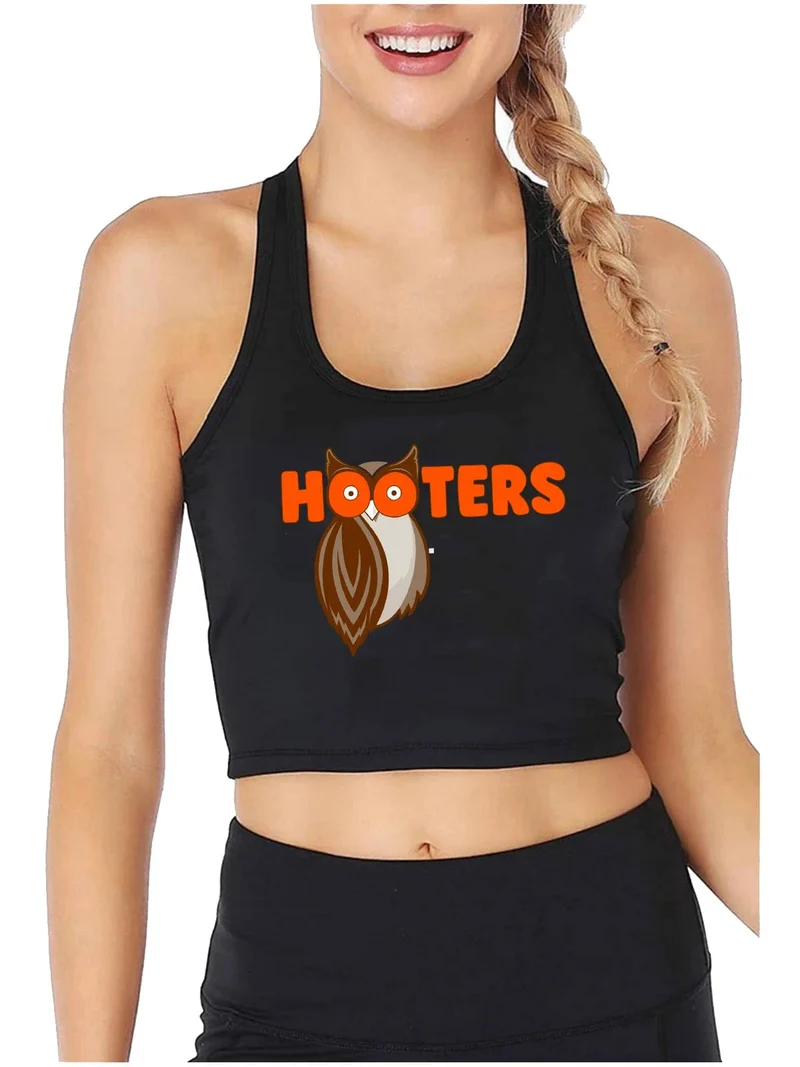 Löffel und Gabel Cliparts Hooters Grafiken Sexy Slim Crop Top Damen Lustiges Freches Training Tank Tops Mode Sport Camisole
