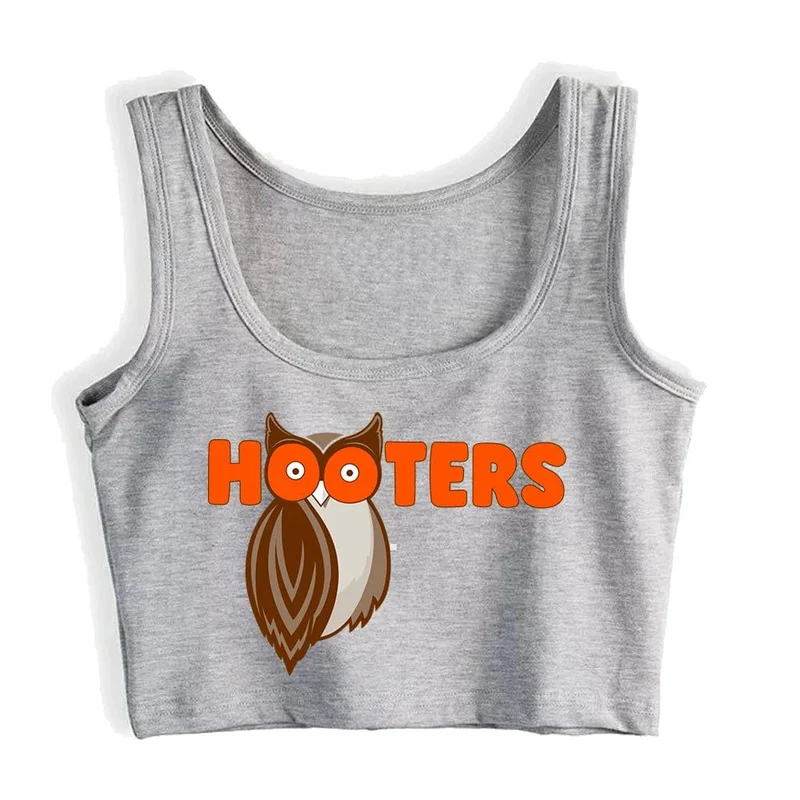 Löffel und Gabel Cliparts Hooters Grafiken Sexy Slim Crop Top Damen Lustiges Freches Training Tank Tops Mode Sport Camisole