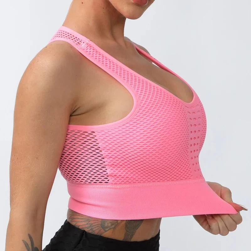 Yoga Sport-Bh Frauen Yoga Crop Top Stoßfest Push-Up Unterwäsche Fitness Bhs Sportlich Weste Gym Shirt Sport Sportswear Sling bh