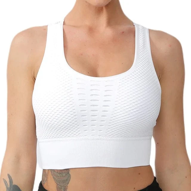 Yoga Sport-Bh Frauen Yoga Crop Top Stoßfest Push-Up Unterwäsche Fitness Bhs Sportlich Weste Gym Shirt Sport Sportswear Sling bh