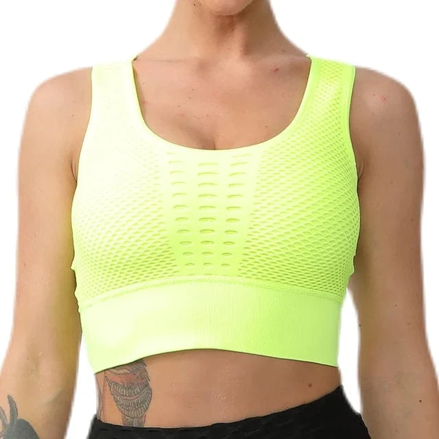 Yoga Sport-Bh Frauen Yoga Crop Top Stoßfest Push-Up Unterwäsche Fitness Bhs Sportlich Weste Gym Shirt Sport Sportswear Sling bh