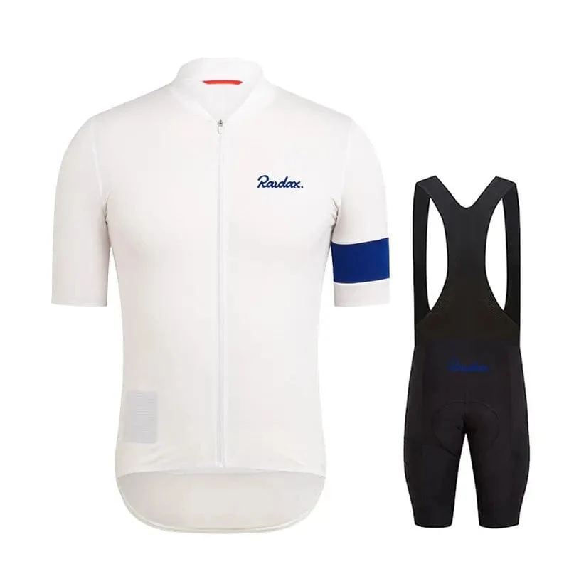 Raudax 2024 Männer Kurzarm Jersey Sets Ropa Ciclismo Hombre Sommer Radfahren Kleidung Triathlon Trägerhose Anzug Fahrrad Uniform