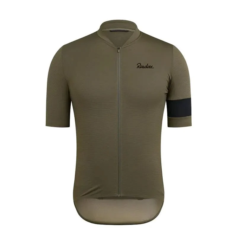 Raudax 2024 Männer Kurzarm Jersey Sets Ropa Ciclismo Hombre Sommer Radfahren Kleidung Triathlon Trägerhose Anzug Fahrrad Uniform