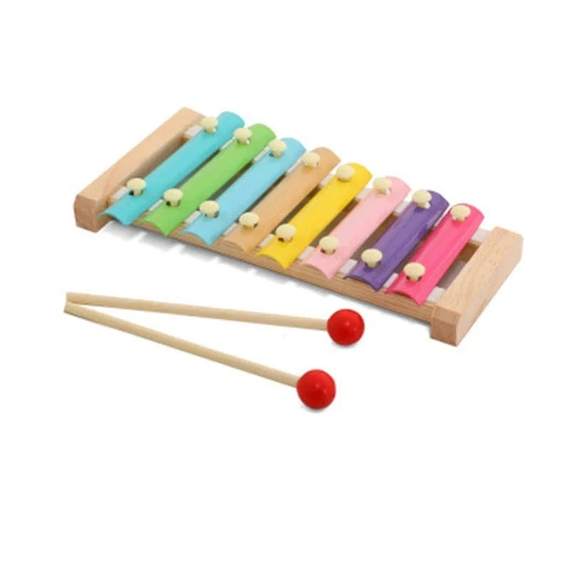 Kinder-Musical-Xylophon Montessori Baby-Musical-Spielzeug Holz-Schlaginstrumente Drum Set Lernen Lernspielzeug für Kleinkinder
