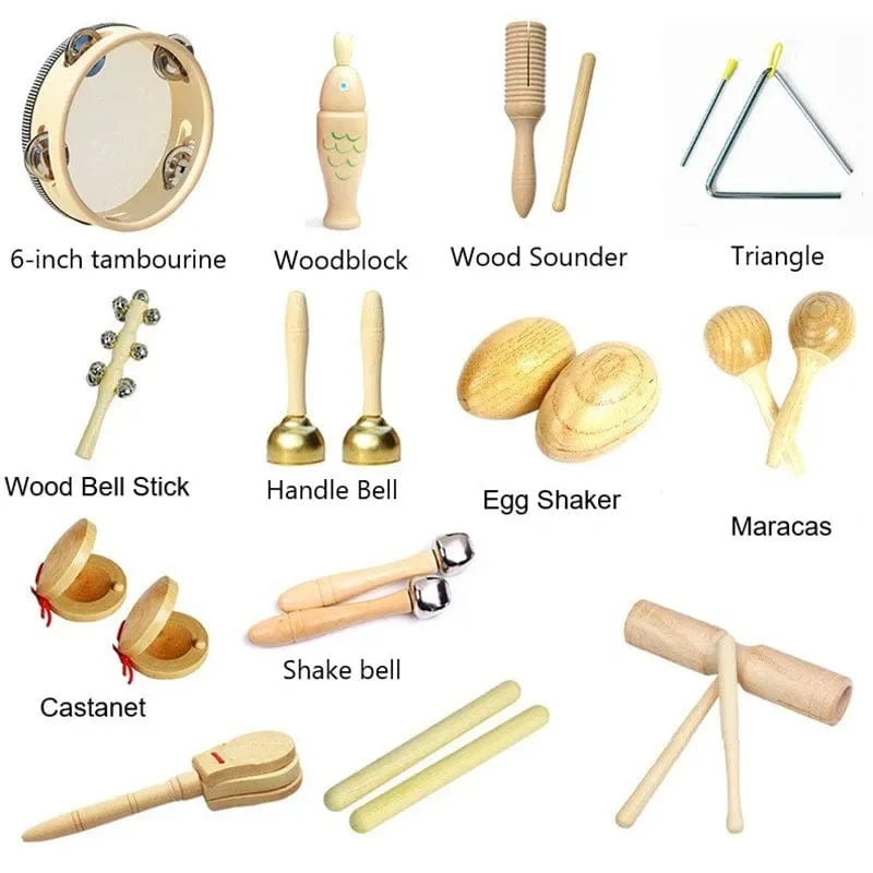 Baby-Musikspielzeug, pädagogisches Lernspielzeug, Musikinstrument, Kinderspiel, Montessori-Holzrassel, Neugeborenenspielzeug, 0–12 Monate