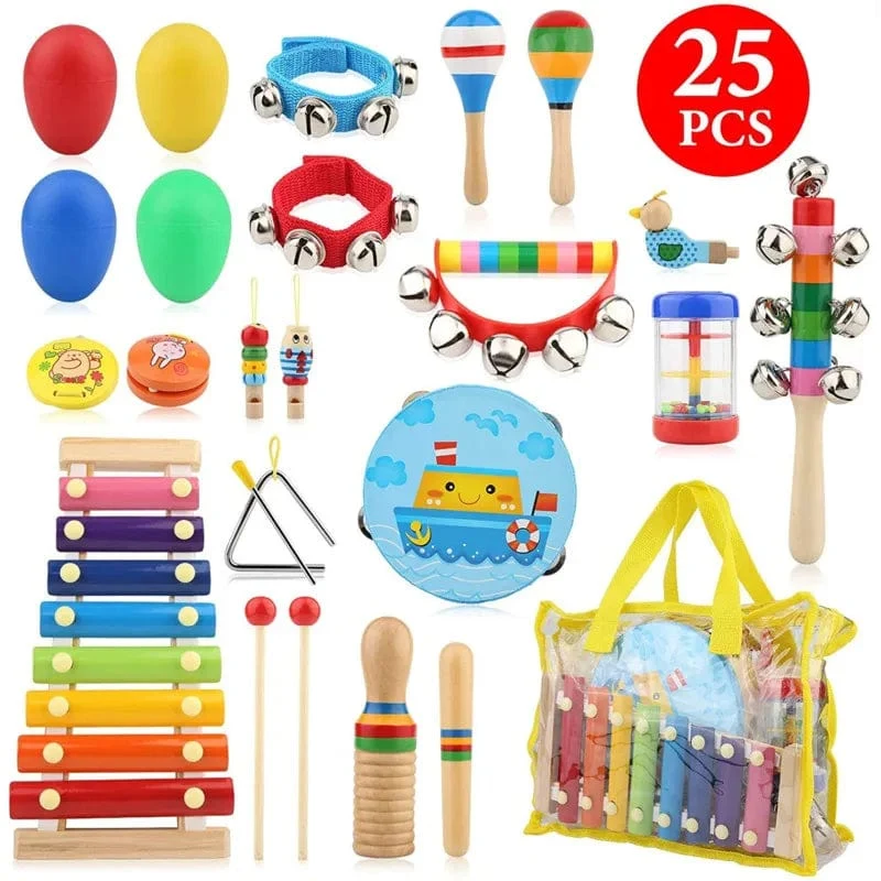 Neu Baby Percussion Instrument Bildung Kreative Entwicklung Holz Musik Hand Kinder Lernen Montessori Spielzeug Geschenk Neue