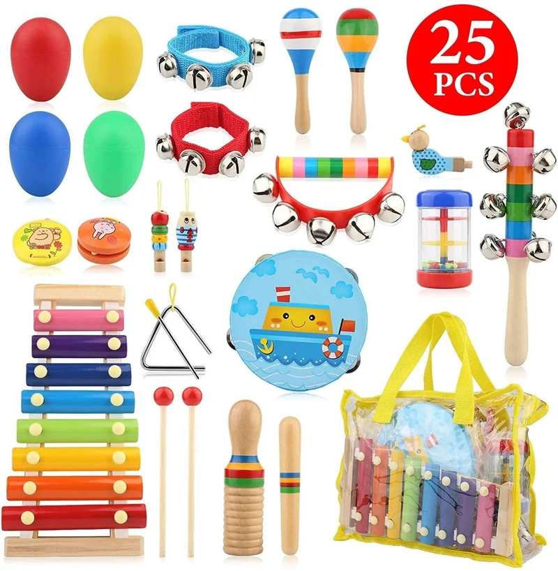 Neu Baby Percussion Instrument Bildung Kreative Entwicklung Holz Musik Hand Kinder Lernen Montessori Spielzeug Geschenk Neue