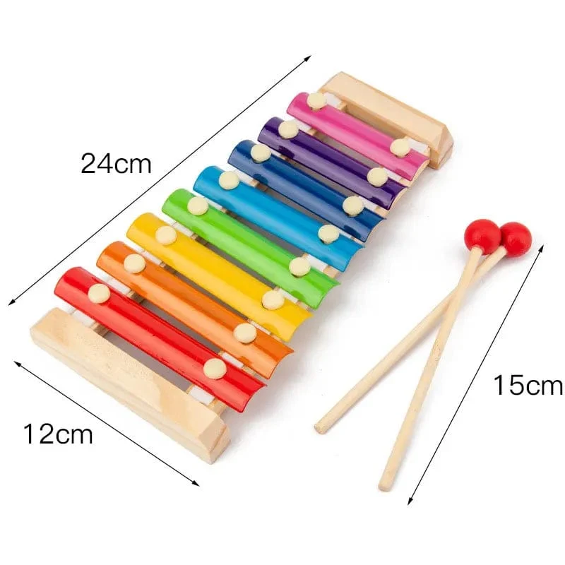 Musikinstrumente für Babys im Alter von 1 bis 2 Jahren, Montessori-Baby-Holzspielzeug, Kinderspiel, interaktives Musikspielzeug, Lernspielzeug für Babys