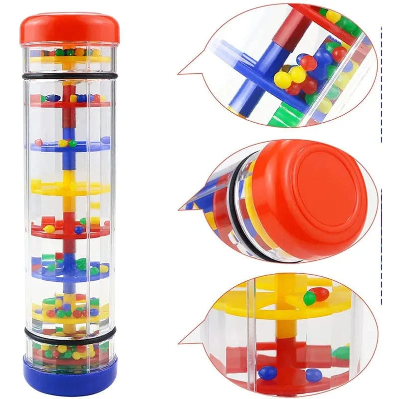 Rainmaker Babyspielzeug Regenstab Musikspielzeug für Babys im Alter von 1 2 3 Jahren Handschüttler Rasselspielzeug Lerninstrument Spielzeug für Kinder