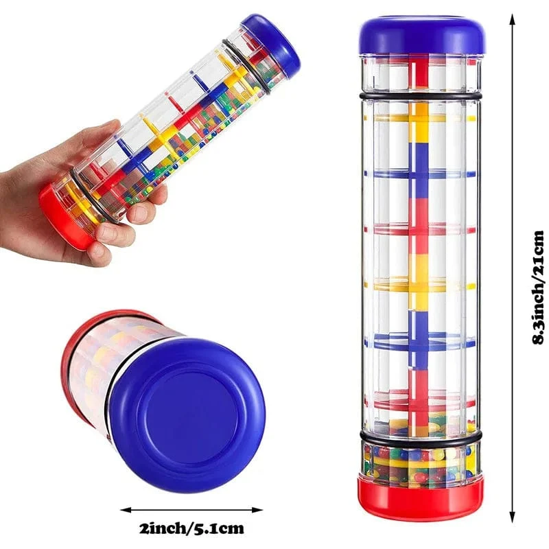 Rainmaker Babyspielzeug Regenstab Musikspielzeug für Babys im Alter von 1 2 3 Jahren Handschüttler Rasselspielzeug Lerninstrument Spielzeug für Kinder