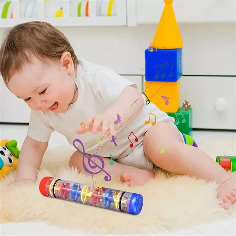 Rainmaker Babyspielzeug Regenstab Musikspielzeug für Babys im Alter von 1 2 3 Jahren Handschüttler Rasselspielzeug Lerninstrument Spielzeug für Kinder
