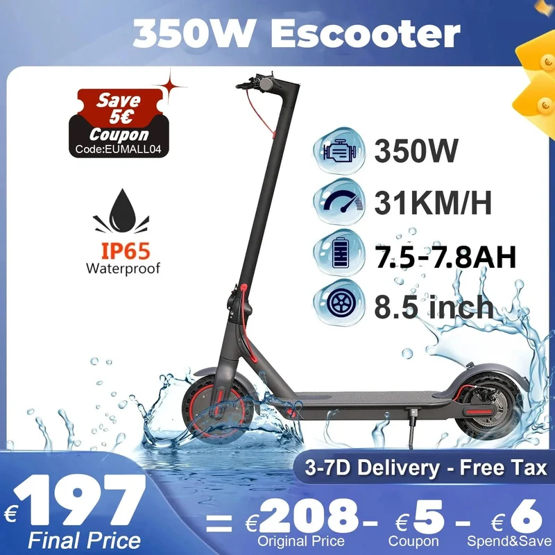 AOVOPRO 350W Elektroroller 31KM/H 8.5 Zoll Reifen Elektro Tretroller 7.5/7.8 AH Erwachsene Smart APP Escooter Kostenloser Versand