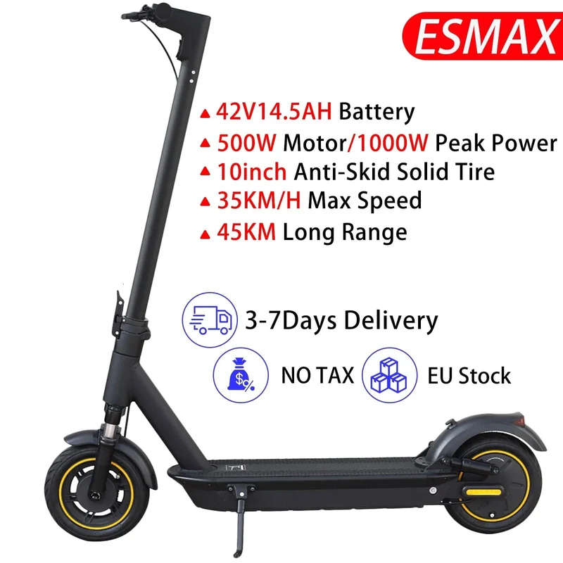 JUICEASE Elektroroller 1000 W/350 W Leistungsstarker Motor 7.5/14.5 Ah Akku Faltbarer Escooter 8.5/10 Zoll Anti-Skip-Reifen für Erwachsene