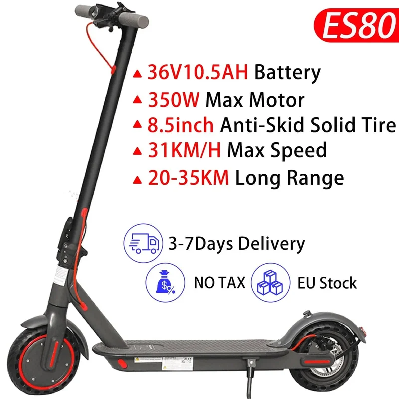 JUICEASE Elektroroller 1000 W/350 W Leistungsstarker Motor 7.5/14.5 Ah Akku Faltbarer Escooter 8.5/10 Zoll Anti-Skip-Reifen für Erwachsene