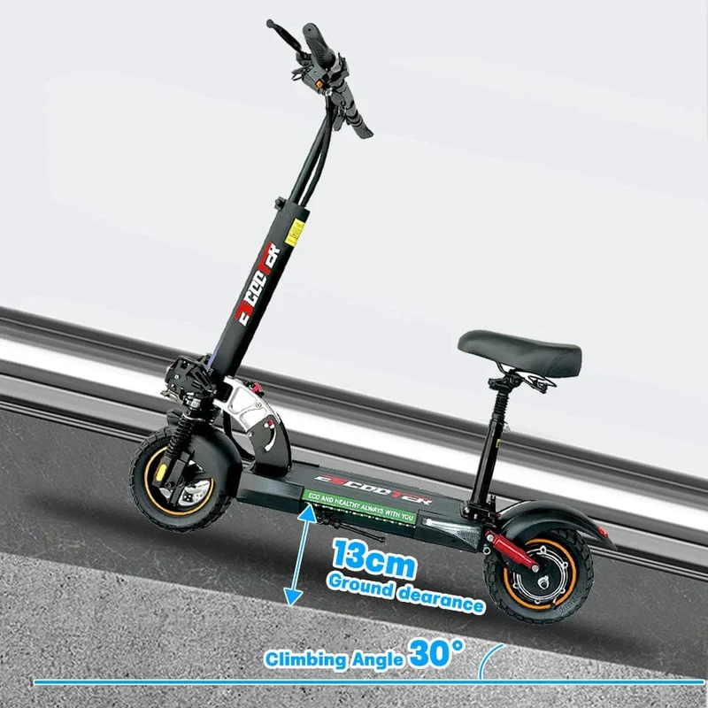 7 Tage Lieferung 800 W leistungsstarker elektrischer Tretroller, rutschfester Offroad-Reifen, 45 km/h E-Scooter, 45 km, 55 km Reichweite
