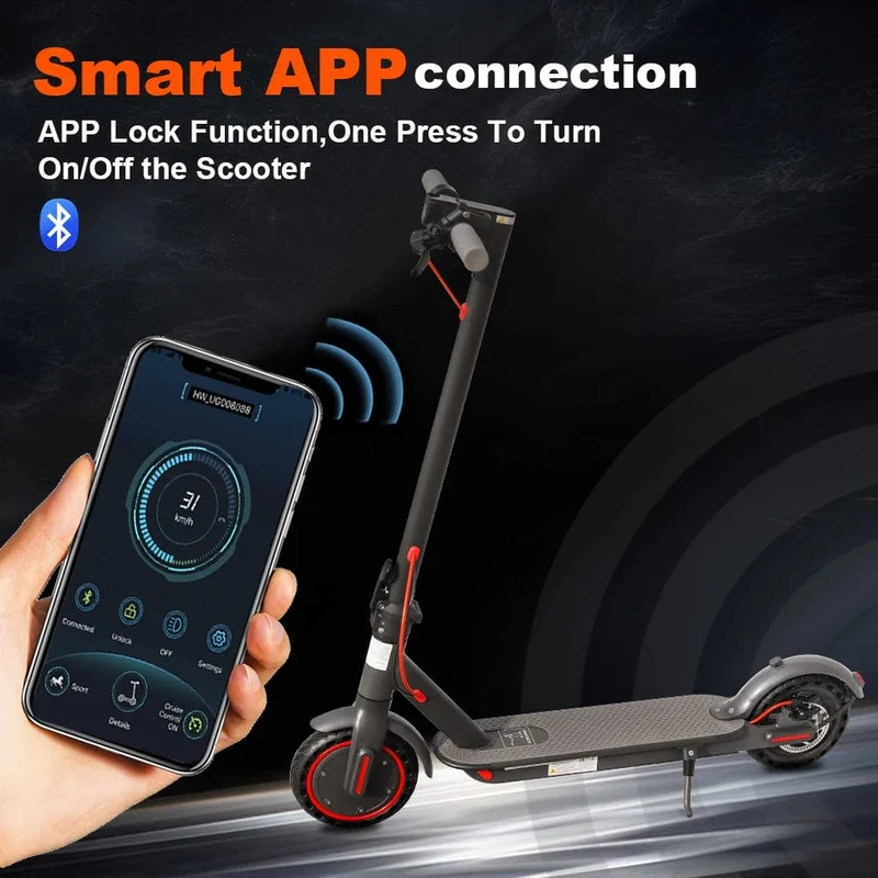 AOVOPRO ES80 M365 Elektroroller 350 W 31 km/h APP Smart Adult Scooter Stoßdämpfung Anti-Rutsch-Klapp-Elektroroller