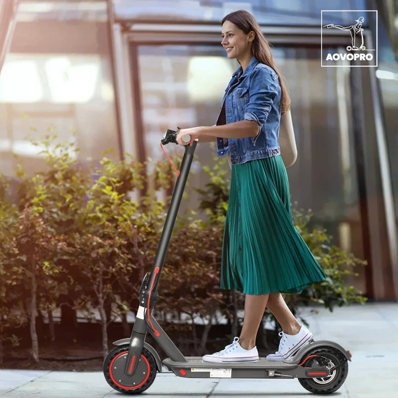 AOVOPRO ES80 M365 Elektroroller 350 W 31 km/h APP Smart Adult Scooter Stoßdämpfung Anti-Rutsch-Klapp-Elektroroller