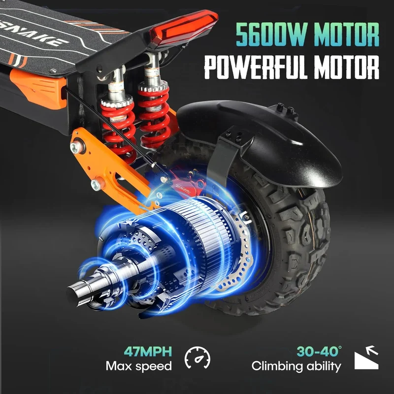 Z36 Elektroroller, 5600 W, Doppelmotor, 60 V, 28 Ah, 85 km/h, Aluminiumbatterie, 11-Zoll-Reifen, zusammenklappbare Offroad-Elektroroller