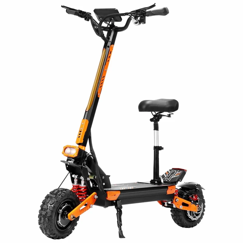 Elektroroller Z36 5600W Doppelmotor 60V 28AH 65KM/H Aluminiumbatterie 11-Zoll-Reifen Escooter zusammenklappbare Offroad-Elektroroller