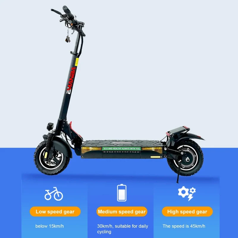 Eu USA Versand 800W 48V Leistungsstarker Elektroroller für Erwachsene 10 Zoll Offroad-Reifen UK Höchstgeschwindigkeit 45-55 km/H Faltbar