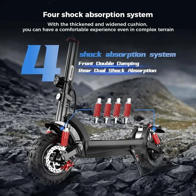 Elektroroller iScooter IX4/IX5/IX6 800W 1000W Leistungsstarker Motor 48V17.5AH Elektro-Trittroller 10 Zoll 11 Zoll Fat Tire E-Scooter