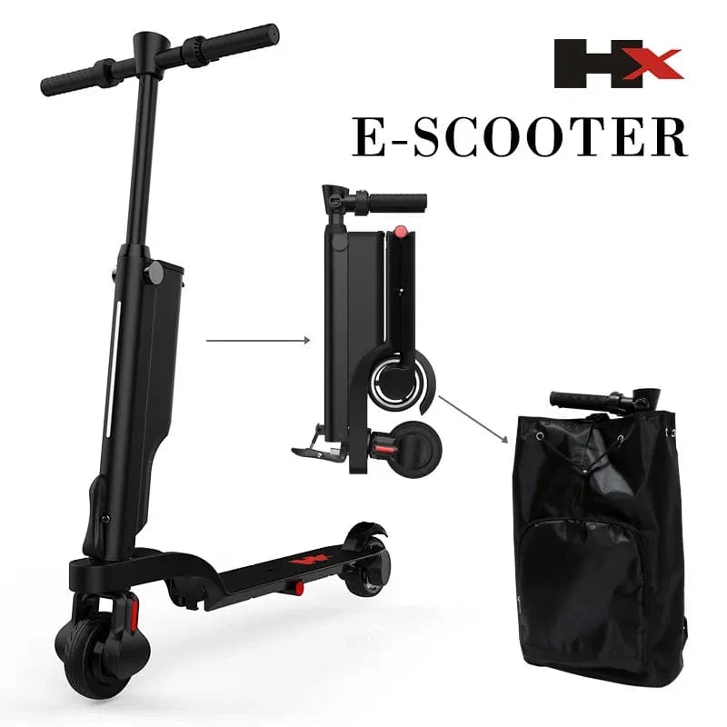 HX X6 zusammenklappbarer Elektroroller, zweirädriger Elektroroller, tragbarer Mini-Rucksack, E-Scooter, Elektrofahrrad, E-Bike