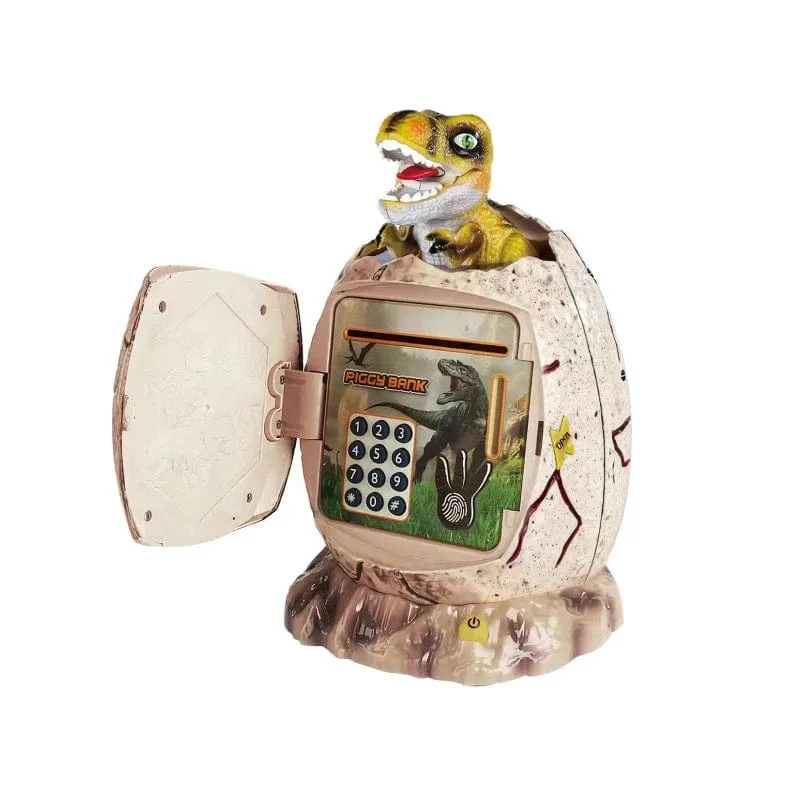 Sparschwein, Dinosaurier-Spielzeug, digitaler elektronischer Fingerabdruck, leuchtendes Sparschwein, Sparschweine, um Geld zu sparen und Spielzeug für Bankspiele