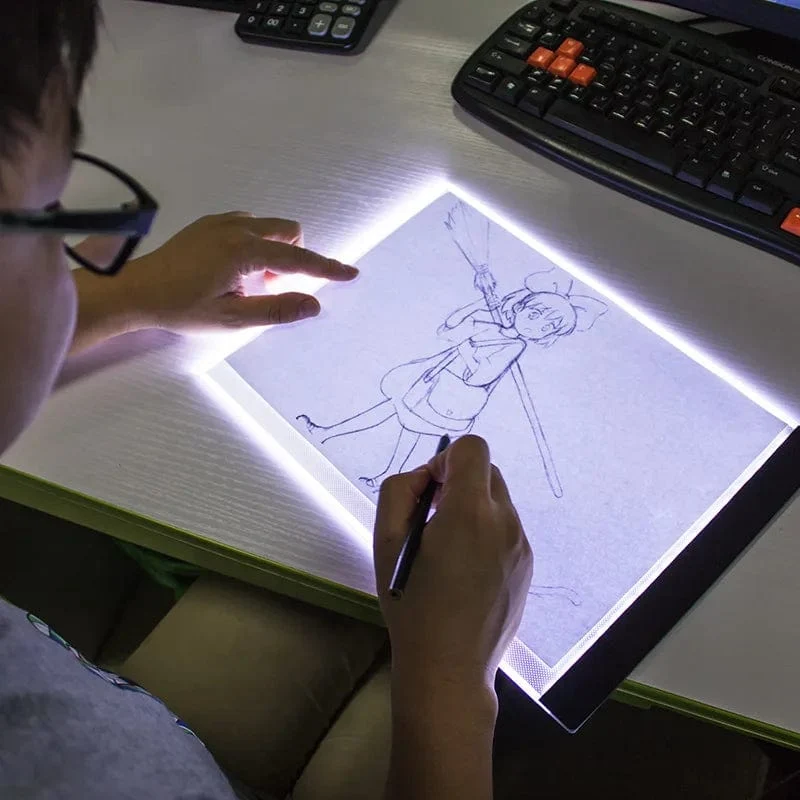 A5 LED-Zeichentablett, digitales Grafikpad, USB-LED-Lichtbox, Kopiertafel, elektronische Kunst, Grafik, Malerei, Schreibtisch