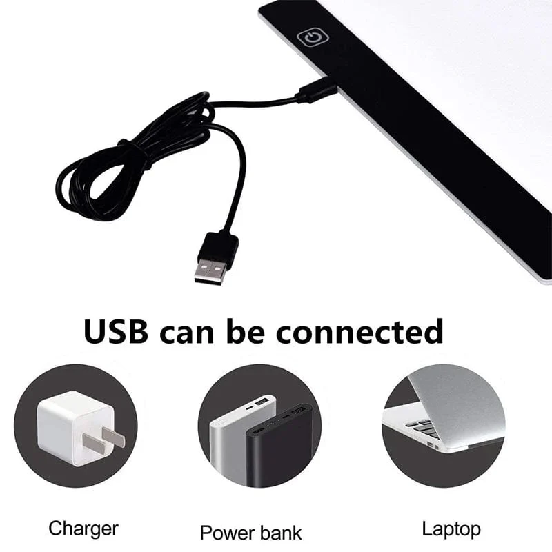 A5 LED-Zeichentablett, digitales Grafikpad, USB-LED-Lichtbox, Kopiertafel, elektronische Kunst, Grafik, Malerei, Schreibtisch